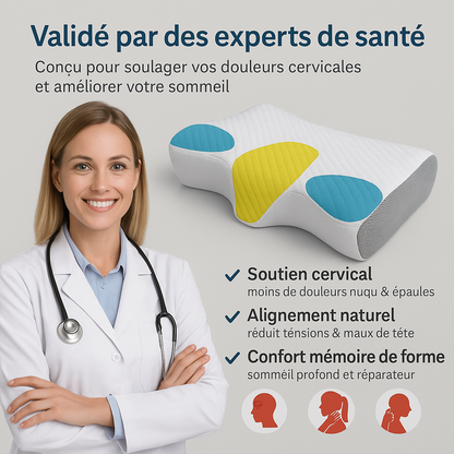 Oreiller cervical mémoire de forme