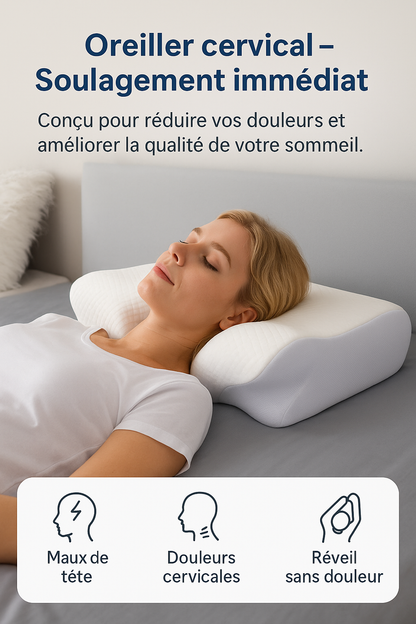 Oreiller cervical mémoire de forme