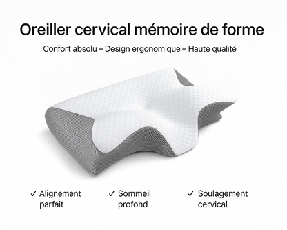 Oreiller cervical mémoire de forme